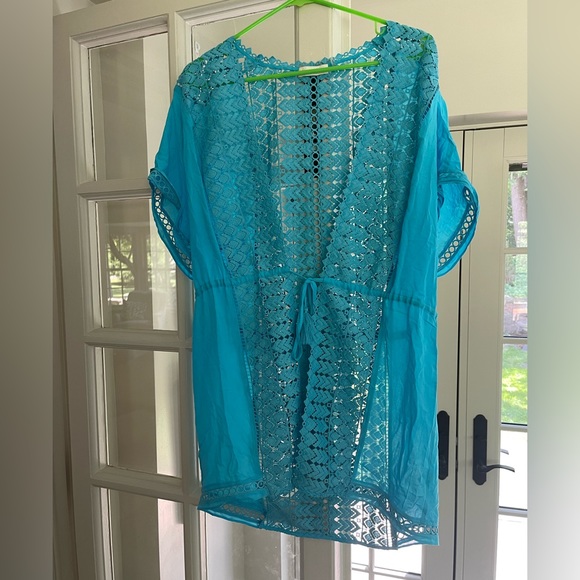 Ramy Brook Crochet Beach Swim cover-Up Dress M/L